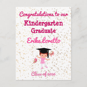 Gefeliciteerd Kleuterschool Afstudeerbal Ballerina Briefkaart