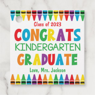 Gefeliciteerd Kleuterschool Afstuderen Bedankjes Labels