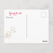 Gefeliciteerd Knuffel Hamster Bloemen Persoonlijk Briefkaart (Achterkant)