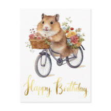Gefeliciteerd Knuffel Hamster Bloemen Persoonlijk