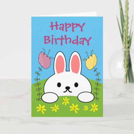 Gefeliciteerd Konijn Kaart (Voorkant)