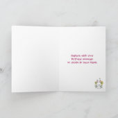 Gefeliciteerd Konijn Kaart (Binnen)