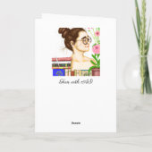 Gefeliciteerd | Kunstenaar Vrouw in Bril Kaart (Achterkant)
