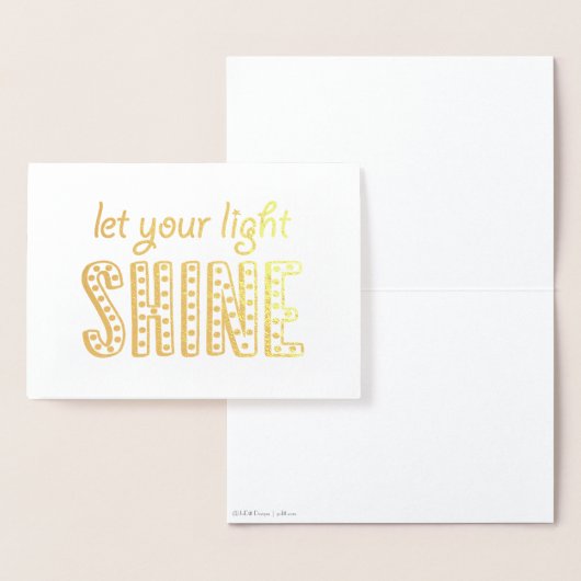 Gefeliciteerd - Laat je licht schijnen Goud Folie Kaarten (Display)