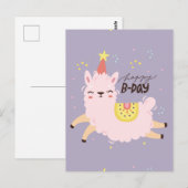 Gefeliciteerd Lama Briefkaart (Voorkant / Achterkant)