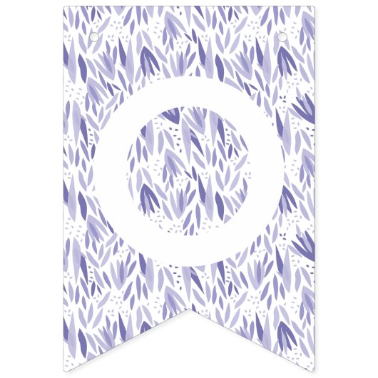 Gefeliciteerd Lavender Leaves Pattern Vlaggetjes (Tweede vlag)