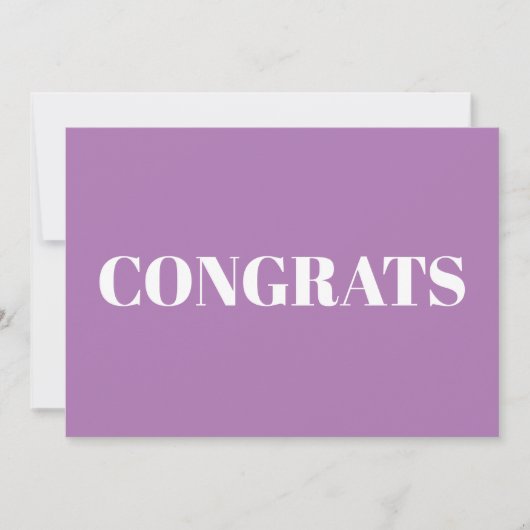 Gefeliciteerd, lavender witte kaart (Voorkant)