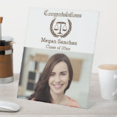Gefeliciteerd Law School Afstuderen met weegschaal Reclamebord Met Voetstuk (Insitu)