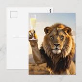Gefeliciteerd Leeuw Briefkaart (Voorkant / Achterkant)