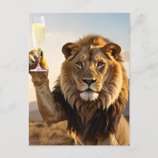 Gefeliciteerd Leeuw Briefkaart (Voorkant)