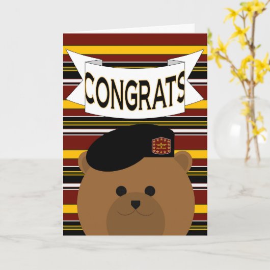 Gefeliciteerd Leger Hero Kaart (Gele Bloem)