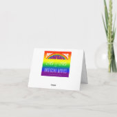 Gefeliciteerd LGBT Rainbow Flag Gay Paar Kaart (Achterkant)