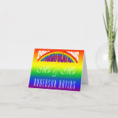 Gefeliciteerd LGBT Rainbow Flag Gay Paar Kaart (Voorkant)