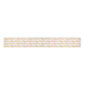Gefeliciteerd! Licht Oranje Patroon Casual Script Grosgrain Lint (Voorkant)