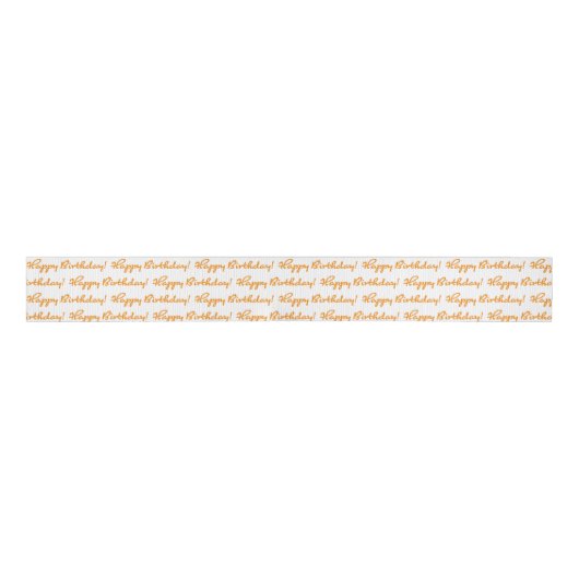Gefeliciteerd! Licht Oranje Patroon Casual Script Grosgrain Lint (Voorkant)