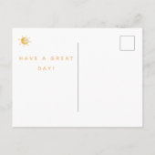 Gefeliciteerd! Lief waterverfzonnetje Briefkaart (Achterkant)