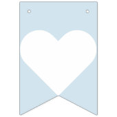 Gefeliciteerd Light Blue en White Preppy Bunting Vlaggetjes (Tweede vlag)