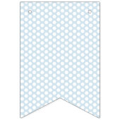Gefeliciteerd Light Blue en White Preppy Bunting Vlaggetjes (Eerste vlag)