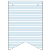 Gefeliciteerd Light Blue en White Preppy Bunting Vlaggetjes (Derde vlag)