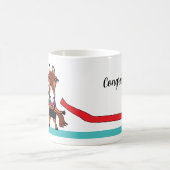 Gefeliciteerd lintsnijden ontwerp koffie mok (Center)