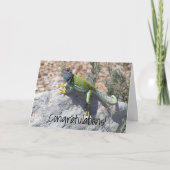 Gefeliciteerd Lizard Sunbathing Voeg je foto toe Kaart (Voorkant)
