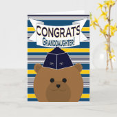 Gefeliciteerd luchtmacht - kleindochter kaart (Gele Bloem)