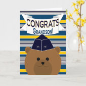 Gefeliciteerd - Luchtmacht - kleinzoon Kaart (Gele Bloem)