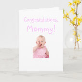 Gefeliciteerd mam van nieuwe baby Kaart (Gele Bloem)
