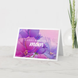 Gefeliciteerd, mam. Waterverf Bloemen Schilderen Kaart