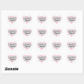 Gefeliciteerd Mama Happy Moederdag Calligraphy | Ronde Sticker (Vel)