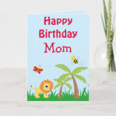 Gefeliciteerd mama Jungle Safari Kaart (Voorkant)