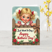 Gefeliciteerd Mama Leuk Kinderen Kaart (Gele Bloem)