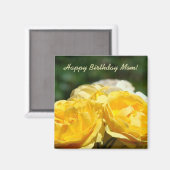 Gefeliciteerd mama! magneet Gele Rozen Tuin (Voorkant / Achterkant)