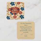 Gefeliciteerd Mama: Notitiekaartje (Voorkant / Achterkant)