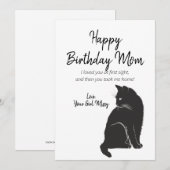 Gefeliciteerd mama van kat Wenskaart Feestdagenkaart (Voorkant / Achterkant)