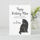 Gefeliciteerd mama van kat Wenskaart Feestdagenkaart (Staand voorkant)