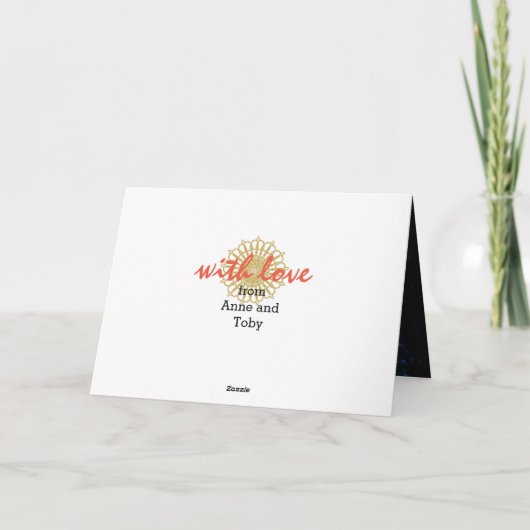 Gefeliciteerd Mandala Cosmic Galaxy Kaart (Achterkant)