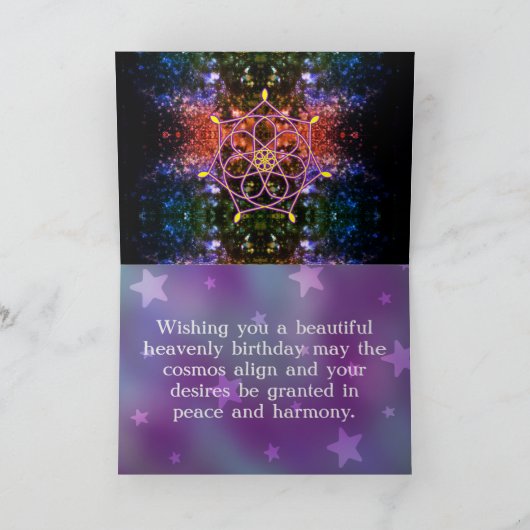 Gefeliciteerd Mandala Cosmic Galaxy Kaart (Binnen)