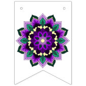 Gefeliciteerd Mandala in het paars Vlaggetjes (Eerste vlag)