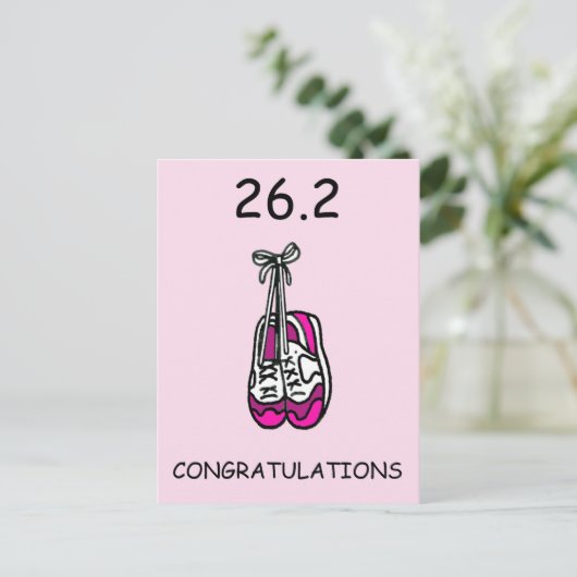 Gefeliciteerd Marathon Runner voor Vrouw Briefkaart (Staand voorkant)