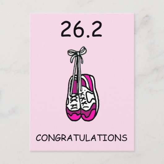 Gefeliciteerd Marathon Runner voor Vrouw Briefkaart (Voorkant)