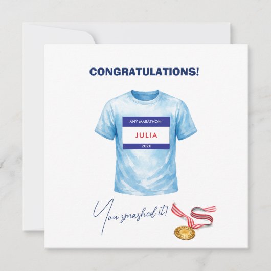 Gefeliciteerd Marathonloper  Kaart (Voorkant)