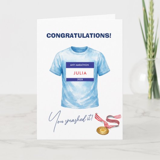 Gefeliciteerd Marathonloper Kaart (Voorkant)