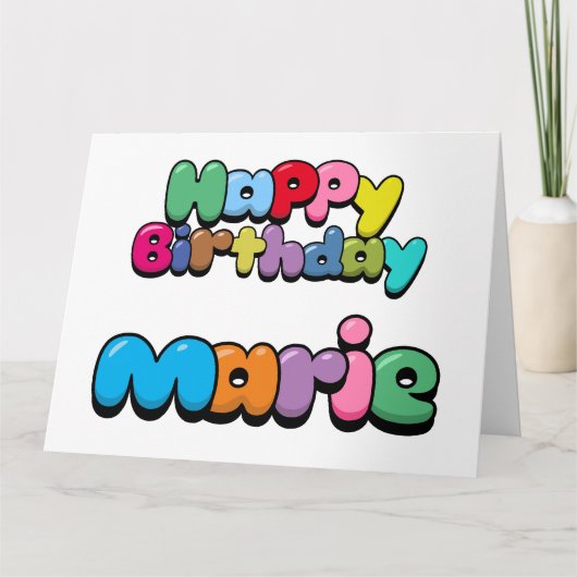 Gefeliciteerd Marie Kaart (Voorkant)