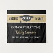 Gefeliciteerd Master Degree party Tapestry Wandkleed (Voorkant (horizontaal))