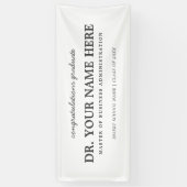 Gefeliciteerd Master of Business Administration Spandoek (Verticaal)