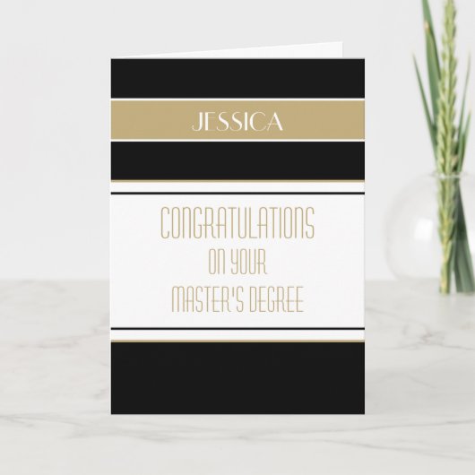 Gefeliciteerd Master's degree Afstuderen kaart (Voorkant)