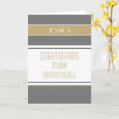 Gefeliciteerd Master's degree Afstuderen kaart (Gele Bloem)