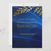 Gefeliciteerd Mazal Tov Gold Leaves Card Bedankkaart (Achterkant)