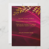 Gefeliciteerd Mazal Tov Gold Leaves met de Rode ka Bedankkaart (Achterkant)